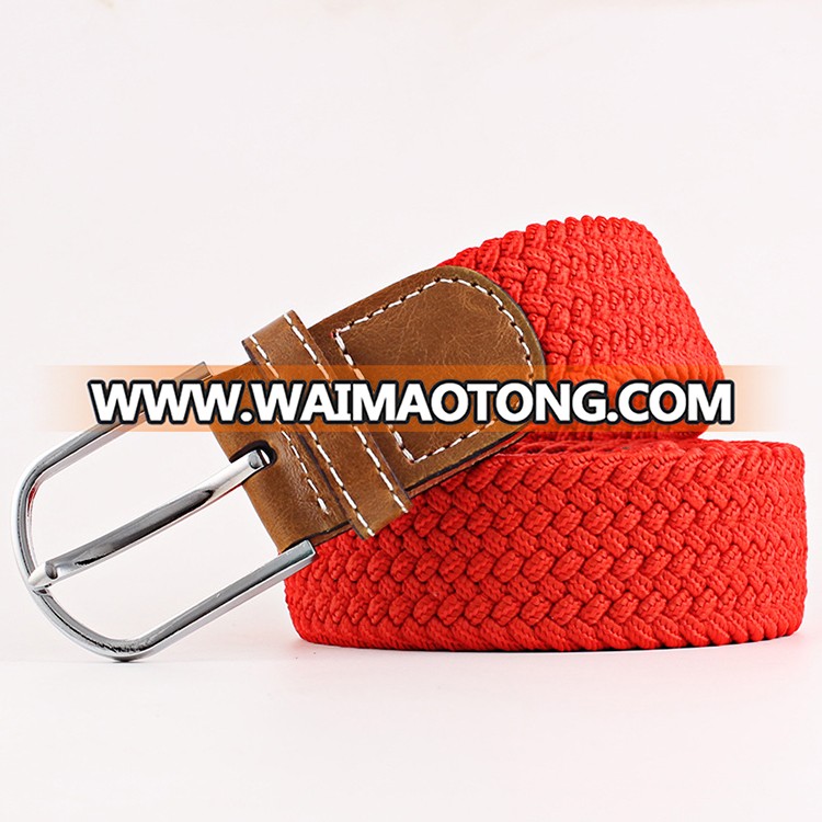 Red Cotton Pin Buckle Webbing Weaving Fabric Strap Belt