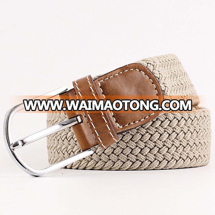 Khaki Cotton Pin Buckle Webbing Weaving Fabric Strap Belt